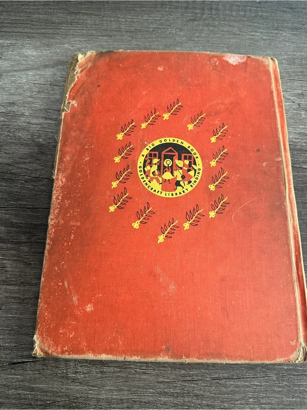 Disney Pinocchio Decorative Book in Red and Yellow